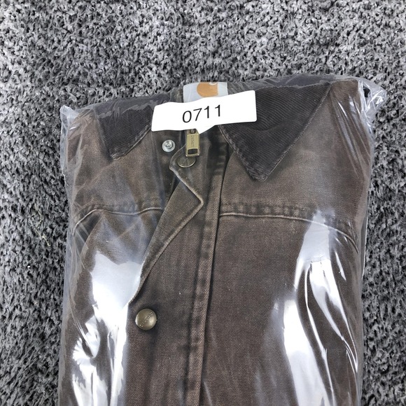 Vintage Carhartt Coat Mens XL Brown Canvas Blanket Lined Corduroy C52 CHT - Picture 12 of 12